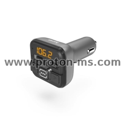 Hama Bluetooth FM Transmitter with USB Charging, Gray