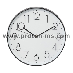Hama &quot;Elegance&quot; Wall Clock, diameter 30 cm, quiet, black/white