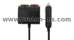 In-Car Two Sockets &amp; USB Car Charger (120W Universal)