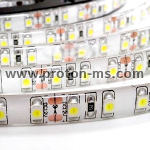 SMD 2835 LED Flexible Strip, 9.6W/m warm white, 12V DC, 120 LEDs/M, 5m, waterproof, IP65 1m