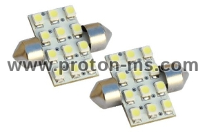 Diode Bulb 3x4 (12) SMD LED 40mm, white