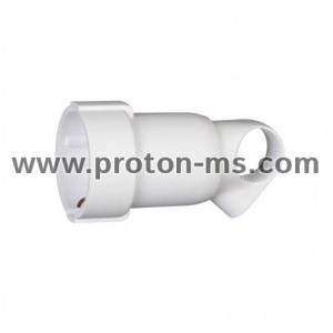 LEGRAND Contact Shuko Coupling, White 16A with Ring