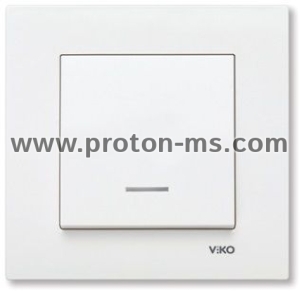 Viko Karre Single Switch, Illuminated, White 90960019