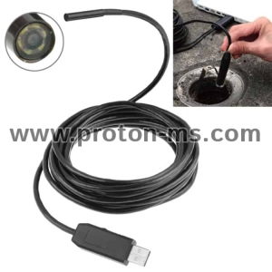 USB Camera – USB Android Endoscope, Ендоскоп Камера – Студоустойчив, Водоустойчив  5.5mm, USB кабел - 2 метра