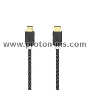  Кабел HAMA HDMI мъжко - HDMI мъжко, Ethernet, 1.5 м, Позлатени конектори, Черен