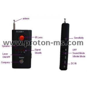 CC308+ Full Range RF Signal Camera Bug Detector GPS Laser GSM WiFi