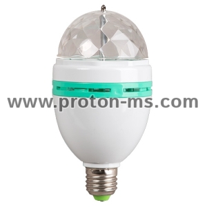 LED Disco Lamp E27 220V 3W (white and black body on the hook)
