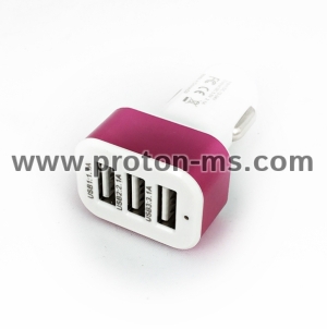 3 USB Car Charger 2.1/2.0/1.0A