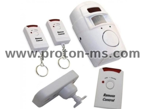 Wireless Remote Controlled Mini Alarm with IR Infrared Motion Sensor Detector & 105dB Loud Siren For Home Security Anti-Theft