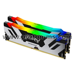 Memory Kingston Fury Renegade Silver/Black RGB 32GB(2x16GB) DDR5 8000MHz CL38 KF580C38RSAK2-32, XMP