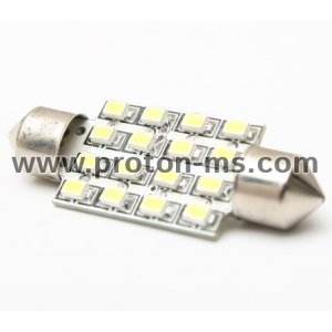 Diode bulb with 4x4 (16) SMD LED diode 42mm, white