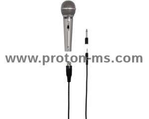 Dynamic Microphone HAMA DM 40, 6.35mm, Silver
