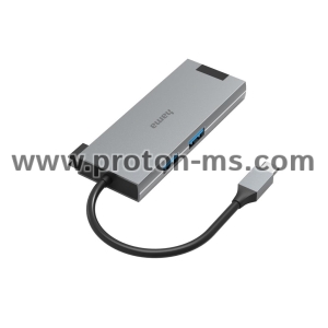 Hama USB-C Hub, Multiport, 5 Ports, 2 x USB-A, USB-C, HDMI™, LAN/Ethernet