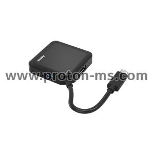 Hama USB-C Hub, 4 Ports, USB 3.2 Gen 1, 5 Gbit/s, Black