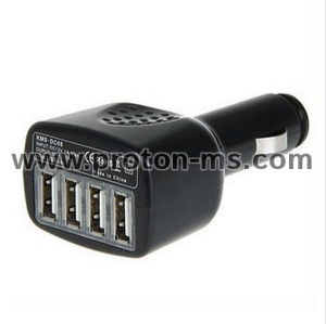 12V 4 Port USB Car Power Adapter Charger