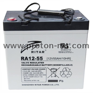 Lead Battery /for electric vehicles/ (EV12-55) AGM  12V / 55Ah -229 / 138 /211 mm  RITAR