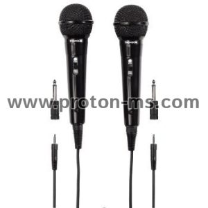 Комплект от динамични микрофони HAMA Thomson M135D, 3.5mm, Черен, 2 бр.