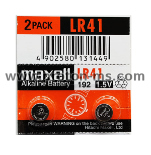 Button Micro alkaline battery LR41 / AG3 / 2 pcs. 1,55V pack MAXELL