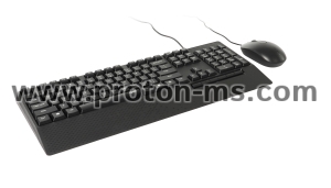 Комплект клавиатура и мишка RAPOO NX2000, 1600 DPI, Кирилизирана, Черен