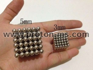 Magnetic Balls (spheres), Neo Cube, Zen Magnets, Neo Spheres, 216 pcs., Silver, 5mm