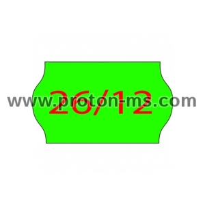 Етикети за маркиращи клещи 26x12 mm с перфорация 1 бр., зелен