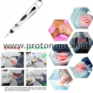 W-912 Massager Pen, Electronic Acupuncture Pen, Silver