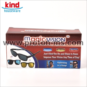 3 In 1 Magic Vision Sunglasses Quick Change Lensen Magnet Sunglasses