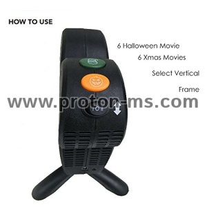 Christmas Halloween LED Window Movie Display Projector Effect Light 12 Movies Showing on Window Perfect For Holiday Decoration